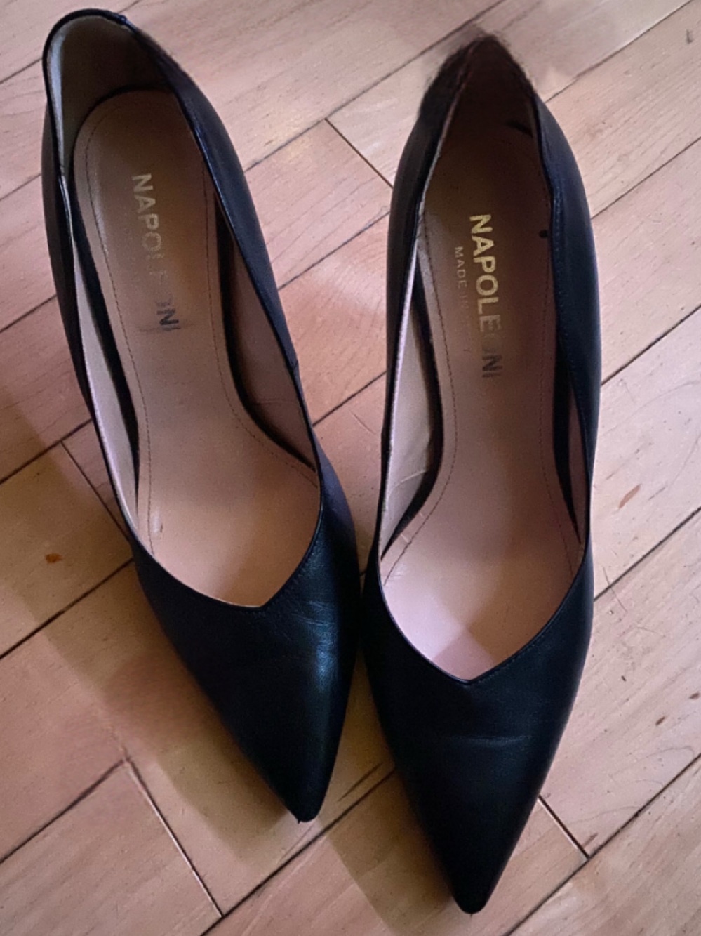 Black Pointed-Toe Slip-On Flats